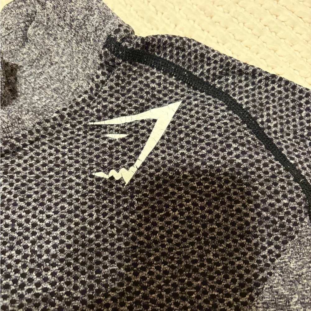 Gymshark Black and Gray 1/4 zip